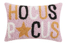 Hocus Pocus Hooked Wool Halloween Throw Pillow, 8x12 inch, front view