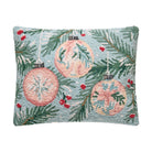 Holiday Hooked Wool Christmas Throw Pillow, 16x20 inch, front view