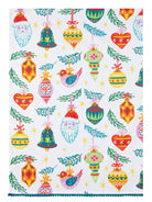 Holiday with Pom Pom Christmas Kitchen Towel, 18x25 inch, front view
