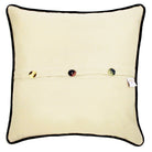 Holy Land Israel Embroidered Throw Pillow - back view showing velvet backing and zipper