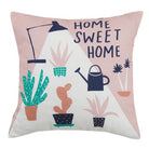 Home Sweet Home Printed Throw Pillow, 16x16 inch, front view