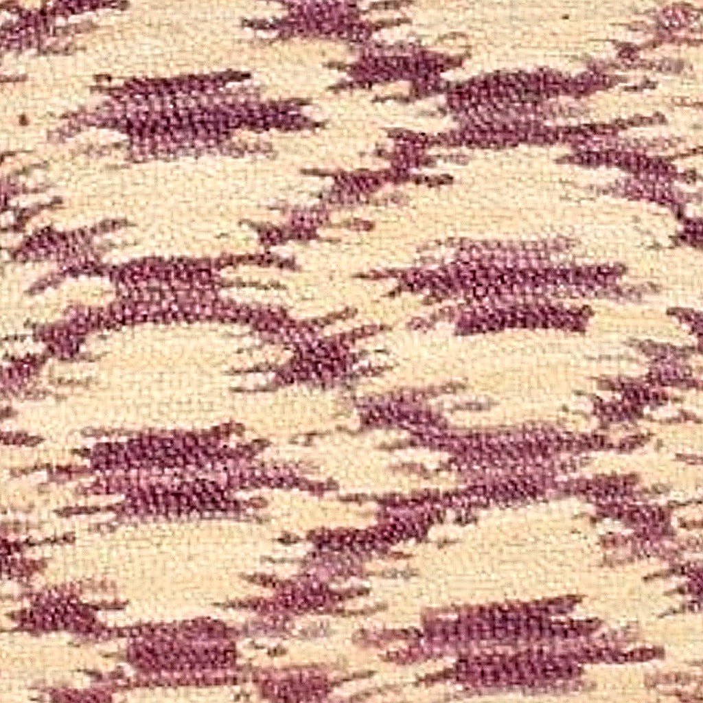 Hand-stitched wool detail of Ikat Cocoa Indian Wool Hooked needlepoint pillow showing intricate weave pattern and texture