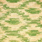 Hand-stitched wool detail of Ikat Pistachio Indian Wool Hooked needlepoint pillow showing intricate weave pattern and texture