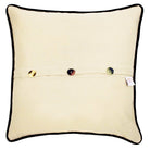 Illinois State Windy City Travel Embroidered Throw Pillow - back view showing velvet backing and zipper