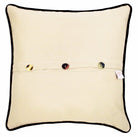 Indianapolis, IN Racing City Travel Embroidered Throw Pillow - back view showing velvet backing and zipper