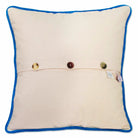 Jacksonville, FL Riverfront City Embroidered Pillow - back view showing velvet backing and zipper