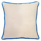 Jersey Shore Boardwalk Embroidered Travel Throw Pillow - back view showing velvet backing and zipper