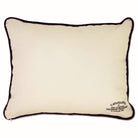 Kansas Jayhawks Embroidered College Pillow - back view showing velvet backing and zipper