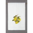 Lemon Waffle Weave Embroidered Kitchen Towel, 16x25 inch, front view