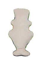 Reverse side of the Leprechaun Shamrock Hooked Wool St. Patrick's Day Throw Pillow, 9x16 inch