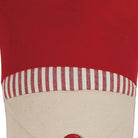 Closeup of Letters to Santa Embroidered Christmas Stocking showing stitch texture and craftsmanship detail