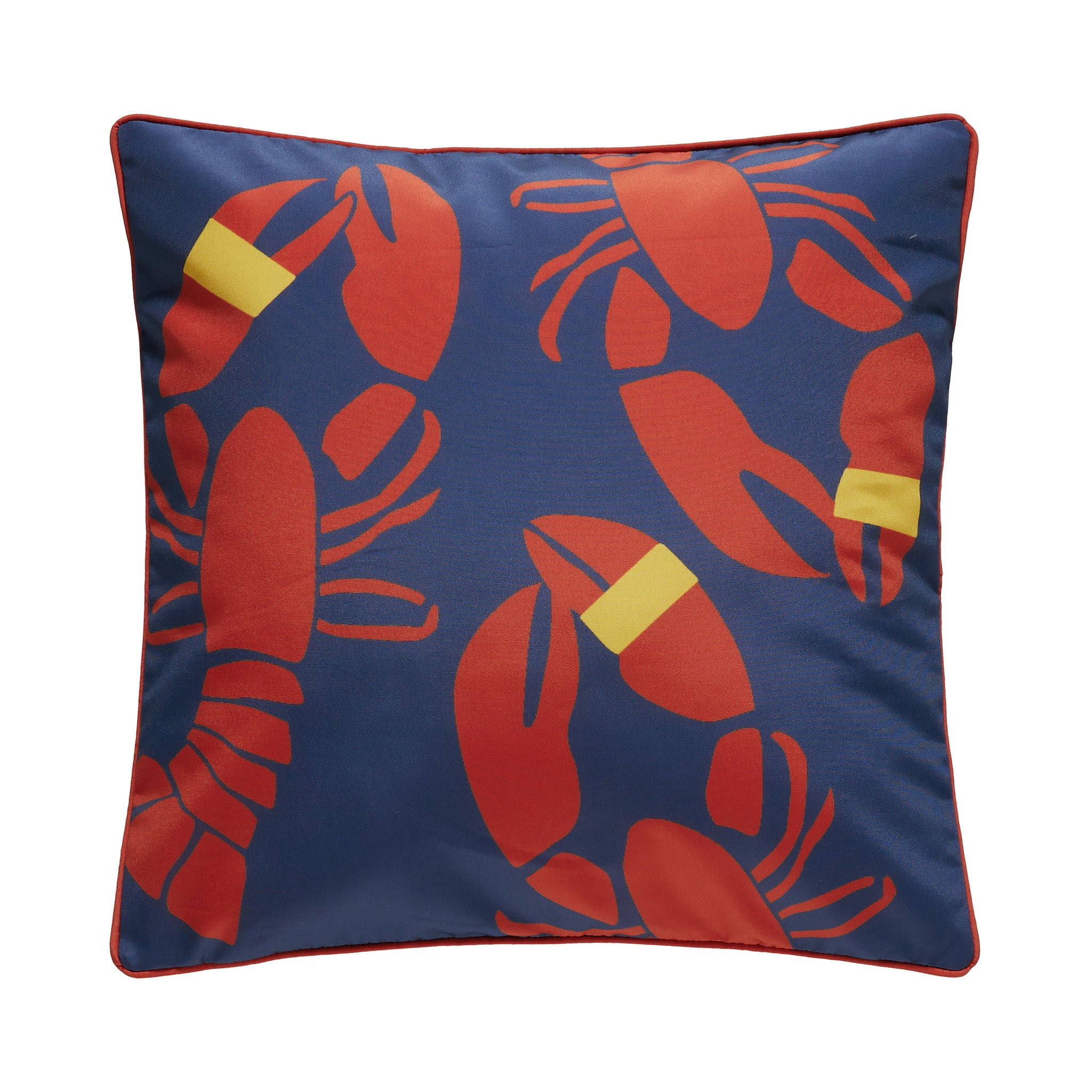 Lobster Bake Printed Throw Pillow, 20x20 inch, front view