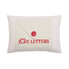 Love Letter with Button Embroidered Valentine Throw Pillow, 8x12 inch, front view