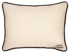 Marines Military Appreciation Embroidered Throw Pillow - back view showing velvet backing and zipper