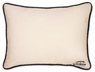 Marines US Military Embroidered Throw Pillow - back view showing velvet backing and zipper