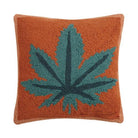 Mary Jane Hooked Wool Throw Pillow, 16x16 inch, front view