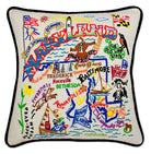 Maryland State Chesapeake hand-embroidered throw pillow with rustic lodge-style design