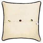Maui Island Paradise Embroidered Travel Throw Pillow - back view showing velvet backing and zipper