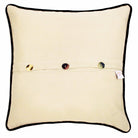 Memphis, TN Blues City Embroidered Travel Throw Pillow - back view showing velvet backing and zipper