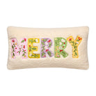 Merry Applique Embroidered Christmas Throw Pillow, 9x16 inch, front view