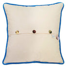 Miami, FL Magic City Embroidered Travel Throw Pillow - back view showing velvet backing and zipper