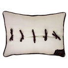 Minnesota State North Star Travel Embroidered Throw Pillow - back view showing velvet backing and zipper