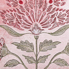 Mughal Floral Square Velvet Embroidered Throw Pillow, close-up detail