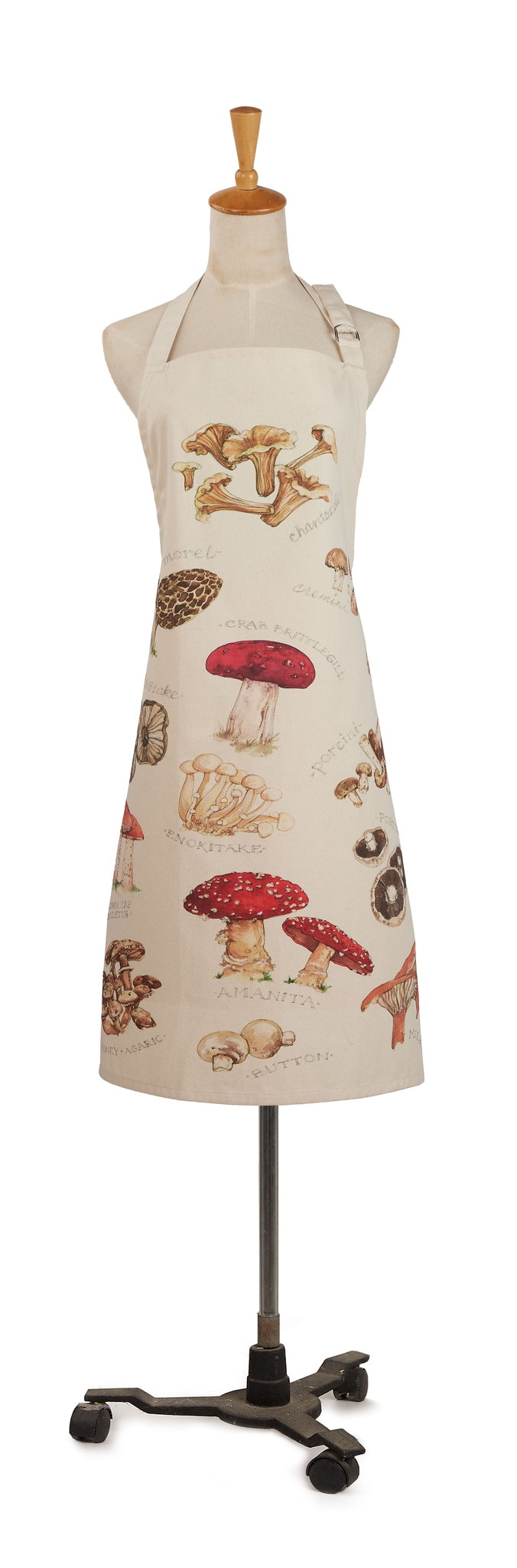 Mushroom Mania Apron, 28x34 inch, closer view of the apron