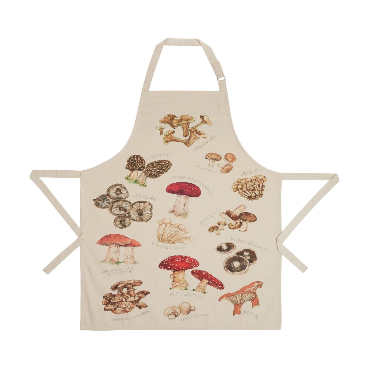 Mushroom Mania Apron, 28x34 inch, front view