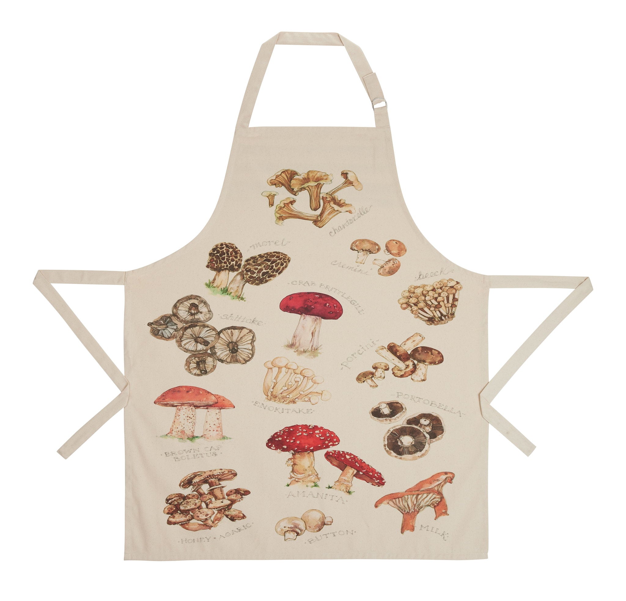 Mushroom Mania Apron, 28x34 inch, front view