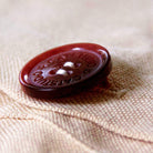 Nashville, TN Music City Embroidered Travel Throw Pillow - detail of decorative button closure