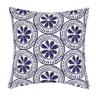 Navy Medallion Digital Printed Throw Pillow, 20x20 inch, front view