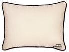 Navy Military Appreciation XL Embroidered Throw Pillow - back view showing velvet backing and zipper