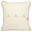 Newport, RI Seaside City Embroidered Travel Pillow - back view showing velvet backing and zipper