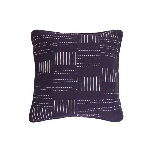 Niles Ink Embroidered Throw Pillow, 20x20 inch, front view