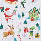 North Pole with Pom Poms Christmas Kitchen Towel, close-up detail