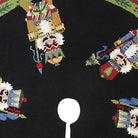 Nutcracker Pageantry Hooked Wool Christmas Tree Skirt, close-up detail