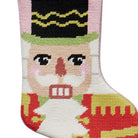 Nutcracker Portrait Mini Embroidered Needlepoint Christmas Stocking, close-up detail