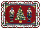 Nutcracker Tree Hooked Wool Christmas Rug, 27x40 inch, front view