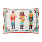 Nutcrackers Printed Christmas Throw Pillow, 14x20 inch, front view