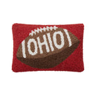 Ohio Hooked Wool Throw Pillow, 8x12 inch, front view