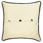 Omaha, NE Gateway City Embroidered Travel Throw Pillow - back view showing velvet backing and zipper