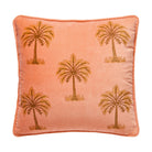 Orange Palm Trees Printed Throw Pillow, 20x20 inch, front view