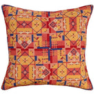 Orange Van Campen needlepoint throw pillow with rustic lodge-style design