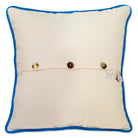 Orlando, FL Theme Park City Embroidered Travel Pillow - back view showing velvet backing and zipper