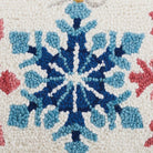 Ornaments Hooked Wool Christmas Throw Pillow, close-up detail