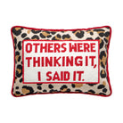 Others Were Thinking It Embroidered Needlepoint Throw Pillow, 10x14 inch, front view