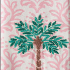 Closeup of Palm Kitchen Towel showing print and fabric detail
