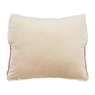 Reverse side of the Pastel Gingerbread House Hooked Wool Christmas Throw Pillow, 14x18 inch