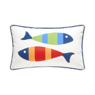 Picket Fish Oblong Printed Throw Pillow, 12x20 inch, front view
